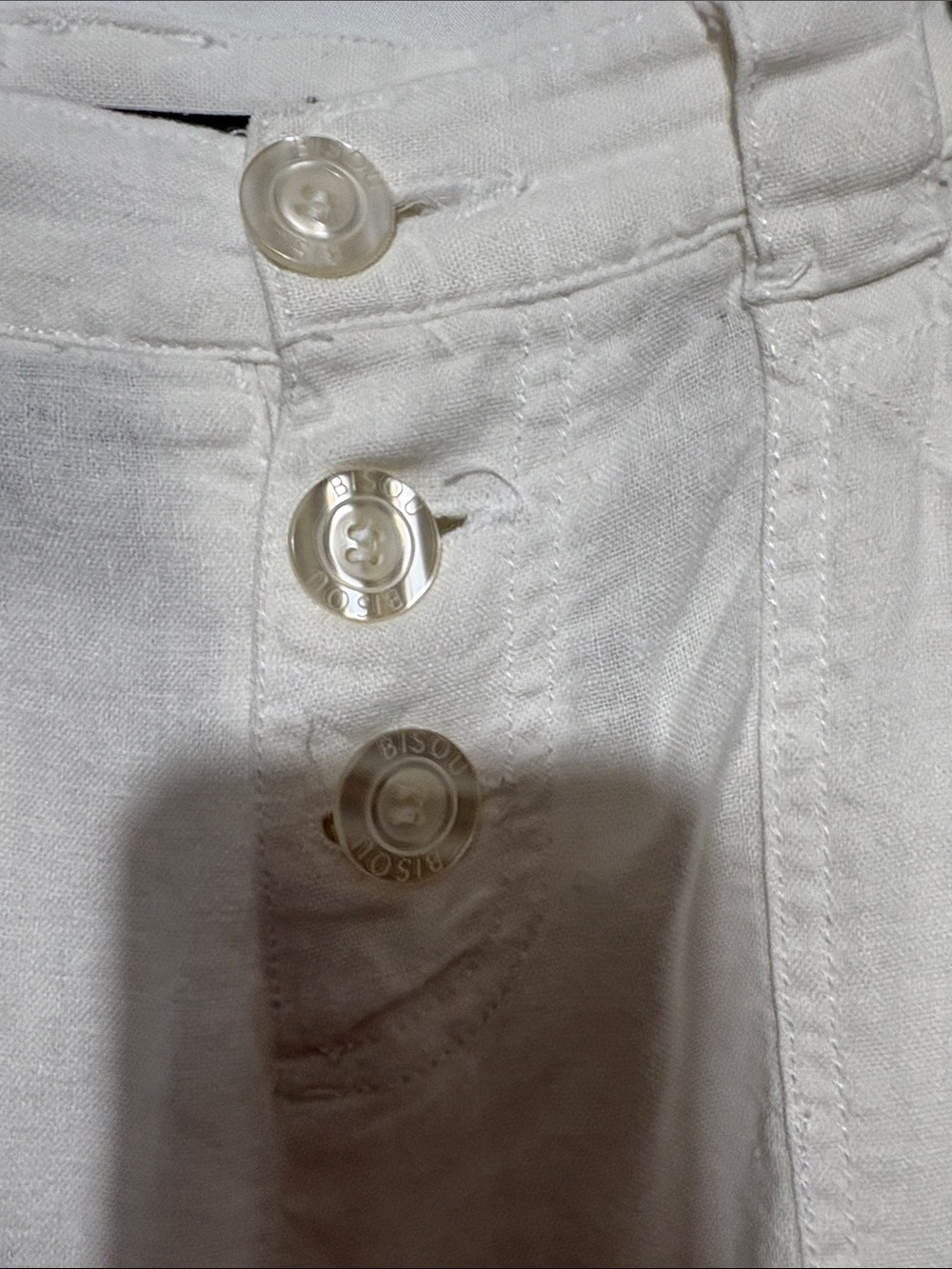 Bisou Bisou white Wide-Leg cotton Utility Cargo Pants - Picture 4 of 8